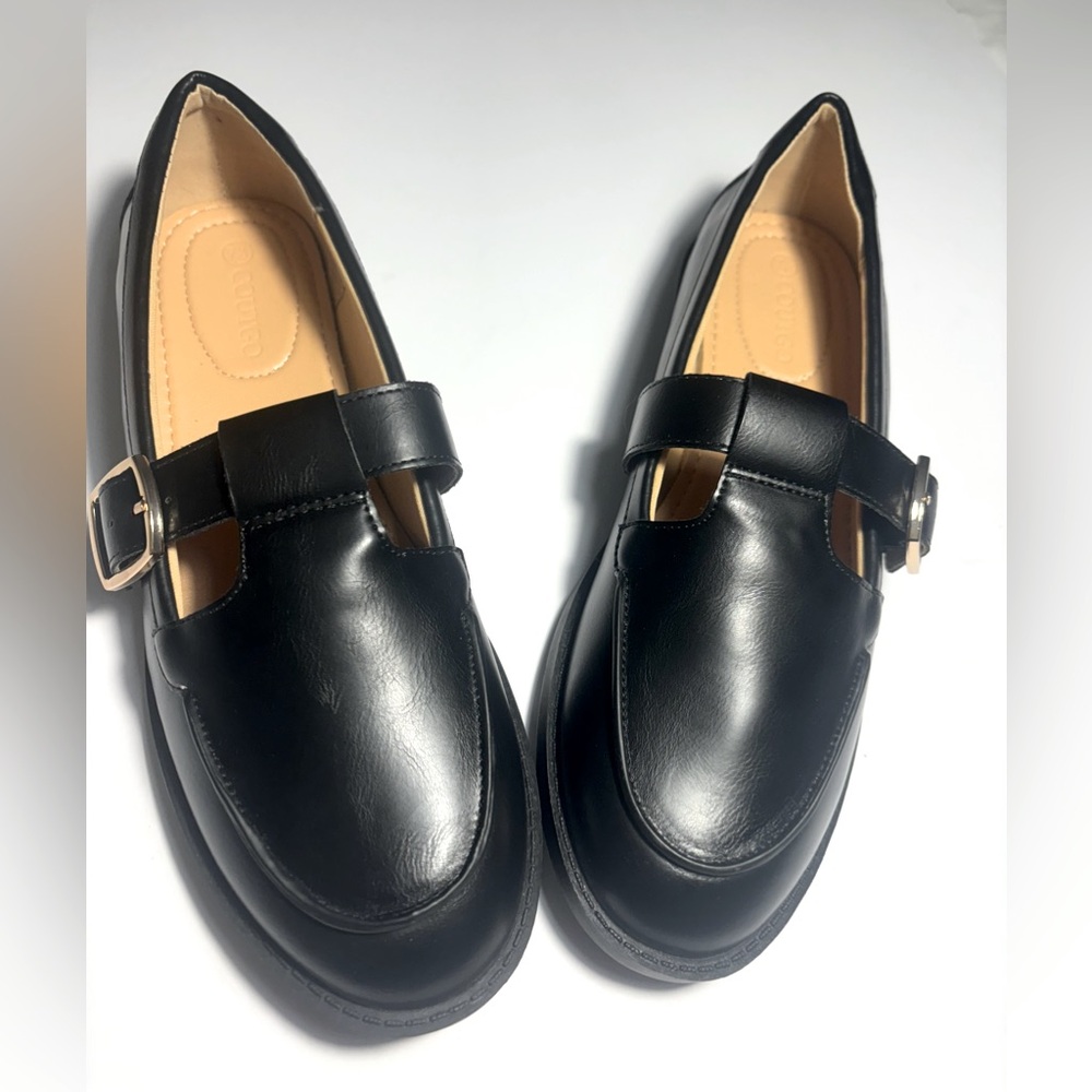 Classic Black Mary Jane Loafers for Women